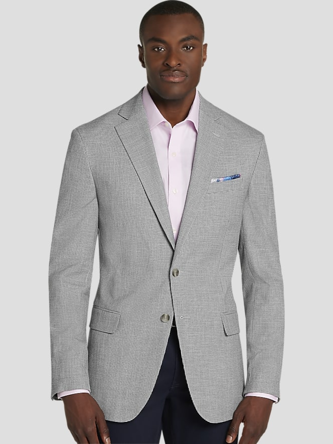 Pronto Uomo Modern Fit Mini Houndstooth Sport Coat