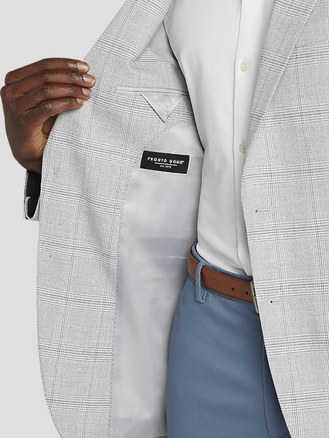 Pronto Uomo Modern Fit Plaid Sport Coat