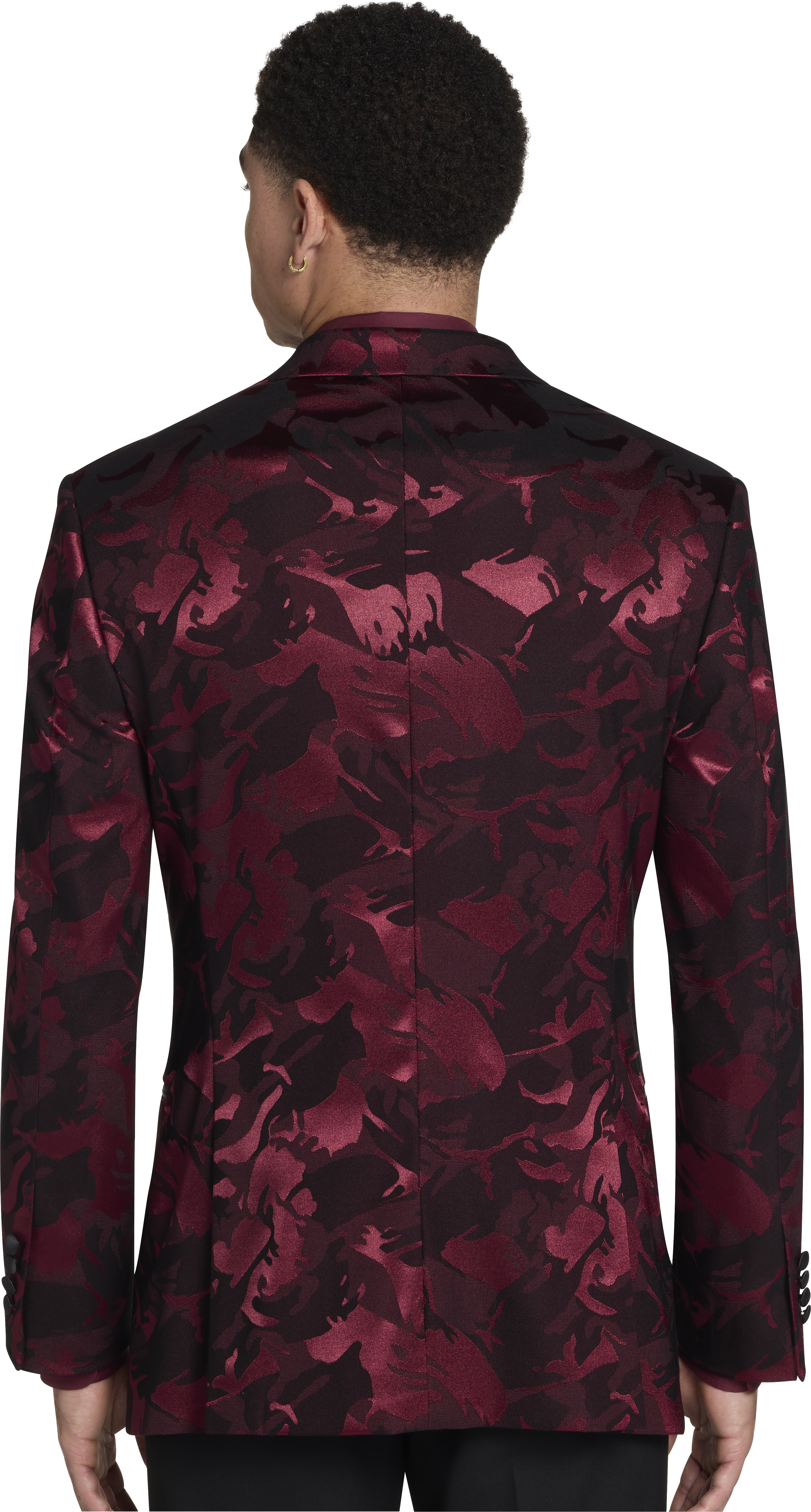 Slim Fit Peak Lapel Camo Dinner Jacket