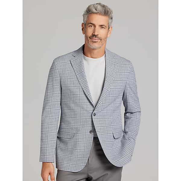 JOE Joseph Abboud Men's Modern Fit Check Sport Coat Gray Check - Size: 50 Regular TMW171B50295