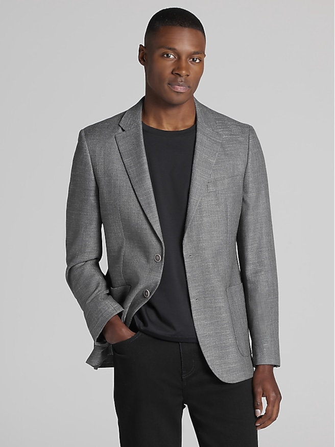 Nautica Men's Modern Fit Structure Weave Sport Coat , Gray