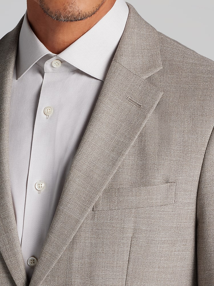 Nautica Men's Modern-Fit Active Stretch Solid Sport Coat 36R Beige