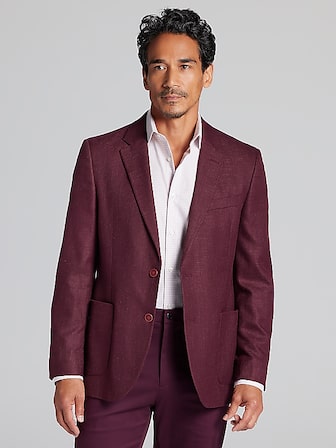 Burgundy sport coat outfit outlet