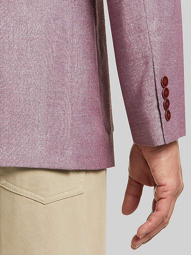 Nautica Modern Fit Structured Weave Sport Coat, Mauve - Image 4 of 8
