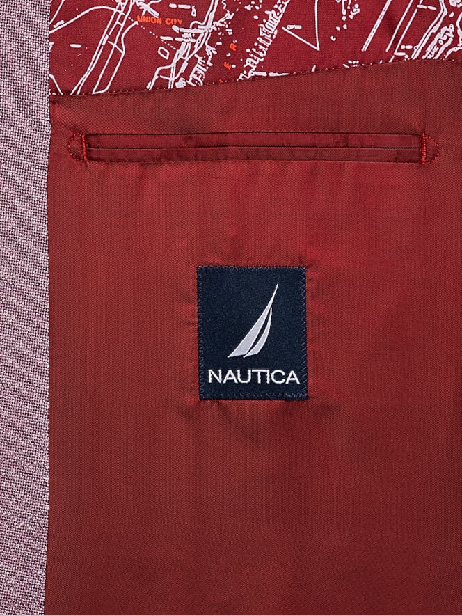 Nautica Modern Fit Structured Weave Sport Coat, Mauve - Image 6 of 8