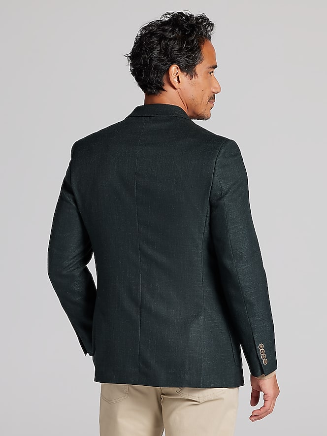 Nautica Modern Fit Structured Weave Sport Coat, Hunter Green - Image 3 of 8