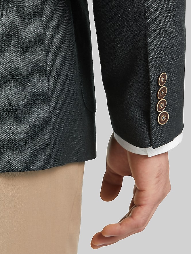 Nautica Modern Fit Structured Weave Sport Coat, Hunter Green - Image 4 of 8