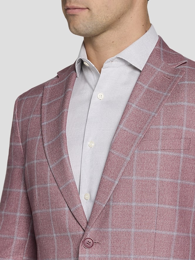 Michael Strahan Classic Fit Windowpane Sport Coat