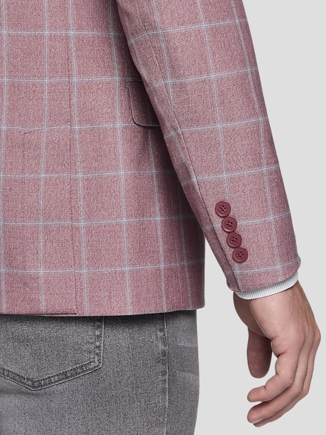 Michael Strahan Classic Fit Windowpane Sport Coat