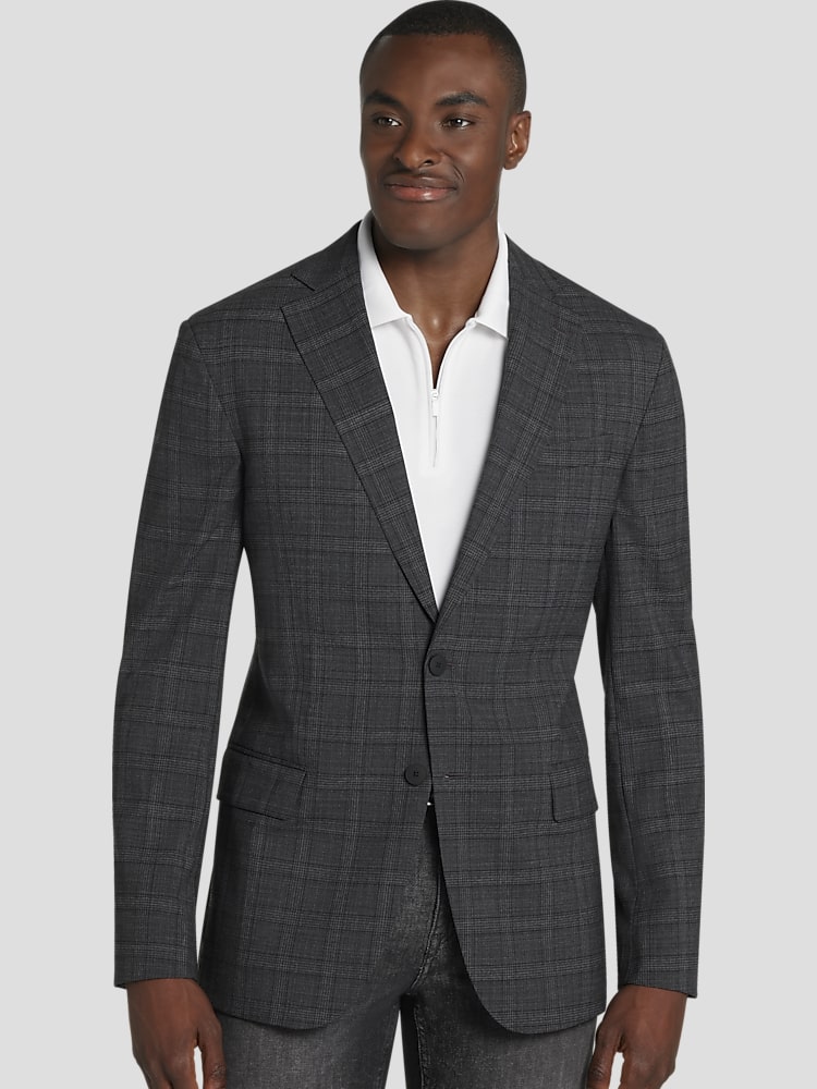 Awearness Kenneth Cole Modern Fit Plaid Sport Coat Sport Coats Men s Wearhouse