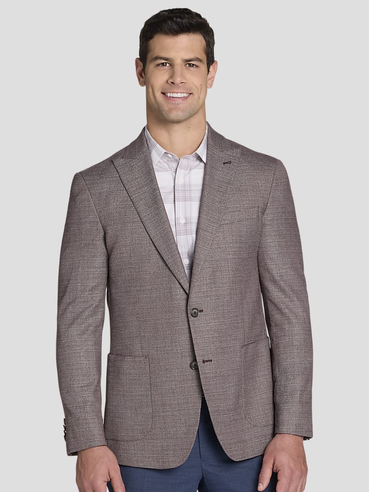 Awearness Kenneth Cole Modern Fit Peak Lapel Tic Sport Coat Sport Coats Men s Wearhouse