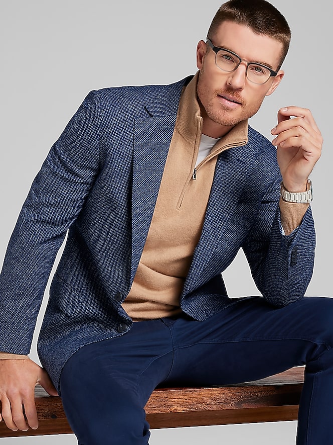 Awearness Kenneth Cole Modern Fit Wool Blend Tic Sport Coat
