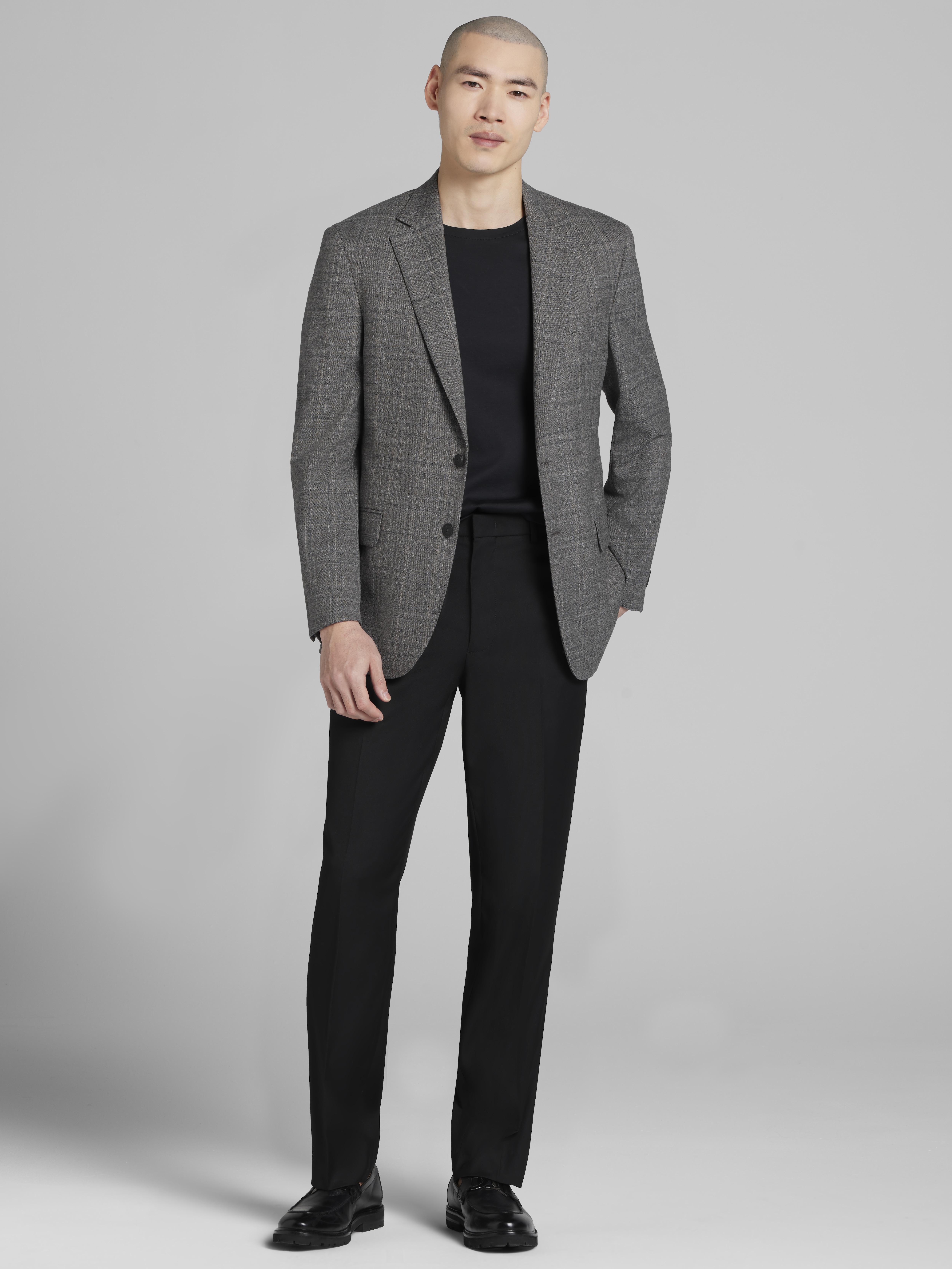 Modern Fit Wool Blend Plaid Sport Coat