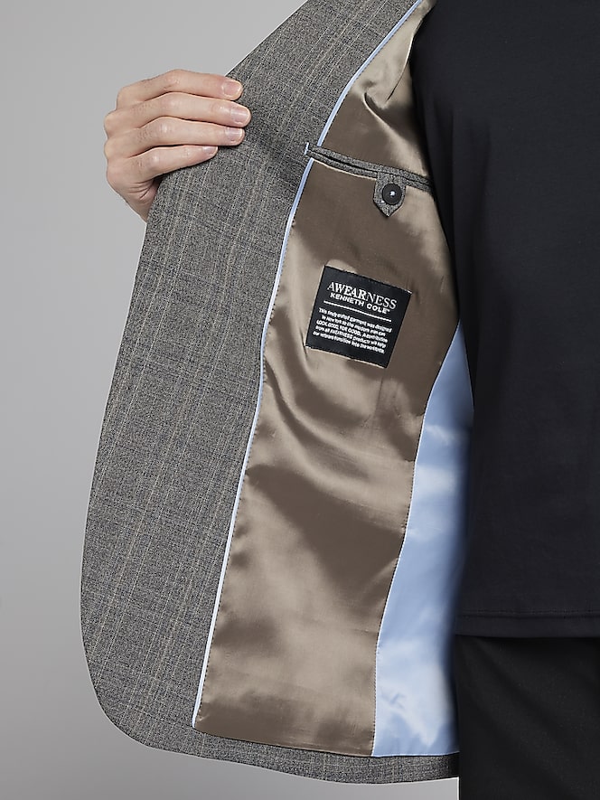 Awearness Kenneth Cole Modern Fit Wool Blend Plaid Sport Coat