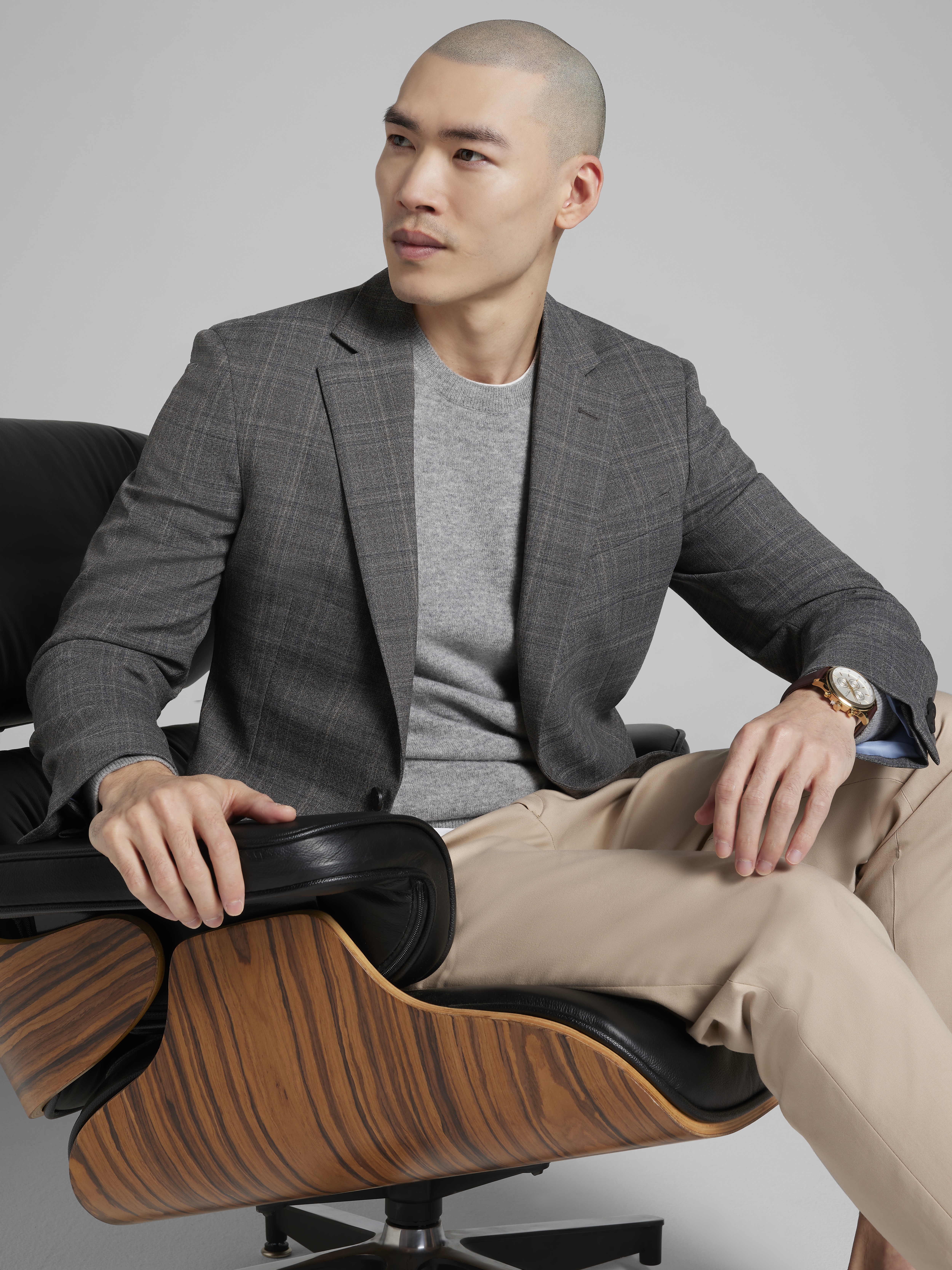 Modern Fit Wool Blend Plaid Sport Coat