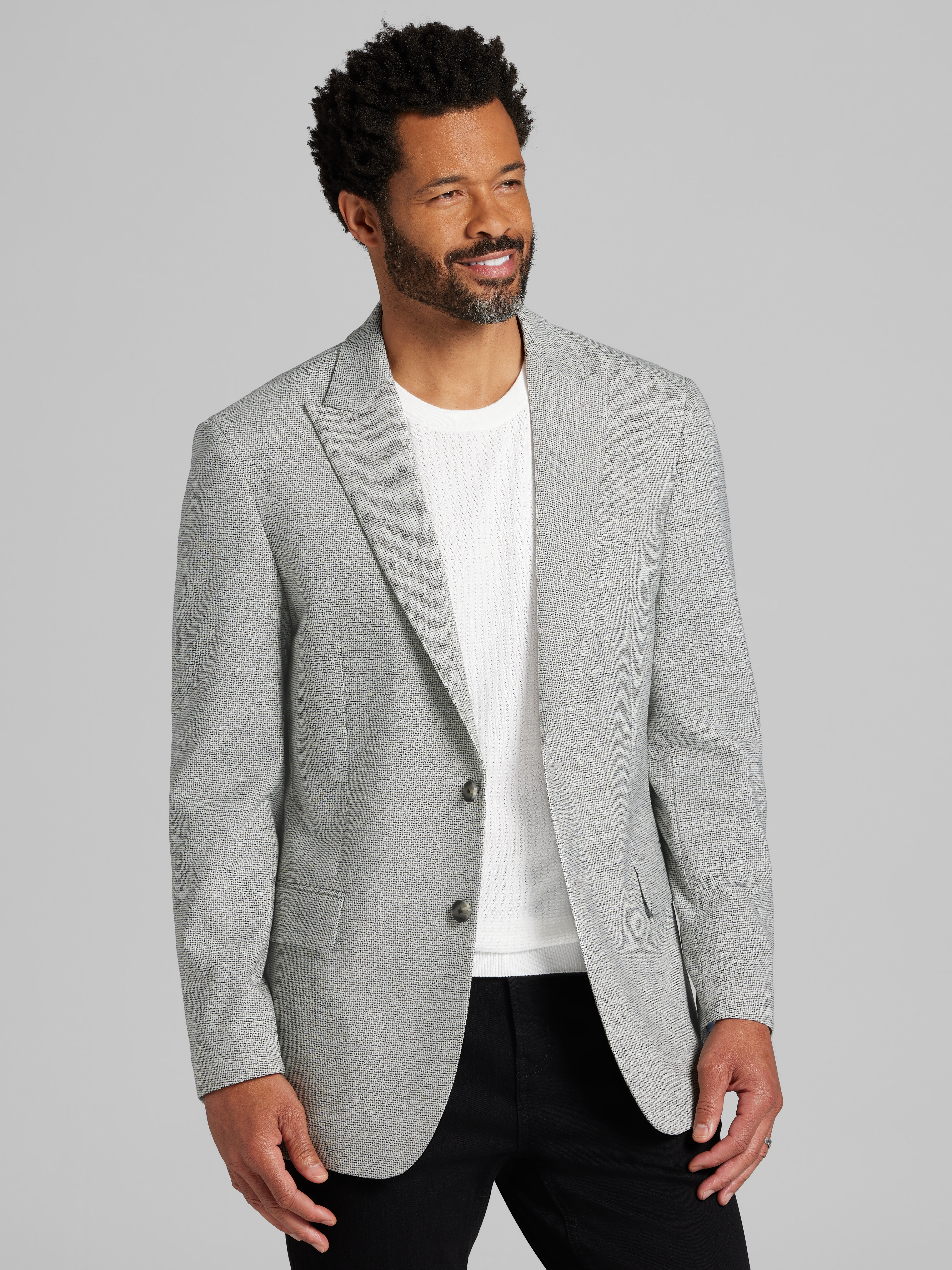 Modern Fit Houndstooth Sport Coat