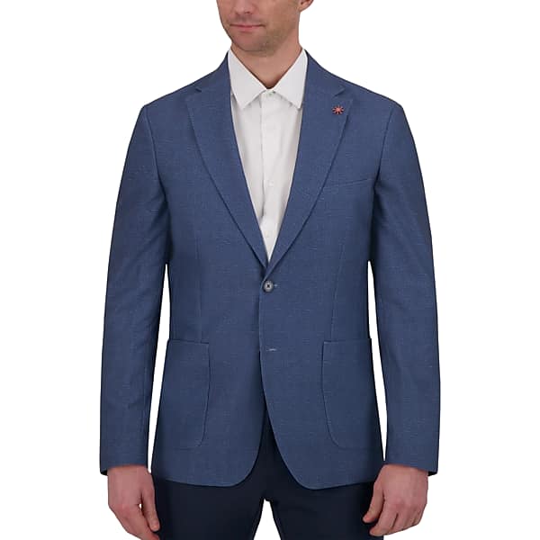 Report Collection Big & Tall Men's Modern Fit Sport Coat Blue Denim - Size: 54 Regular