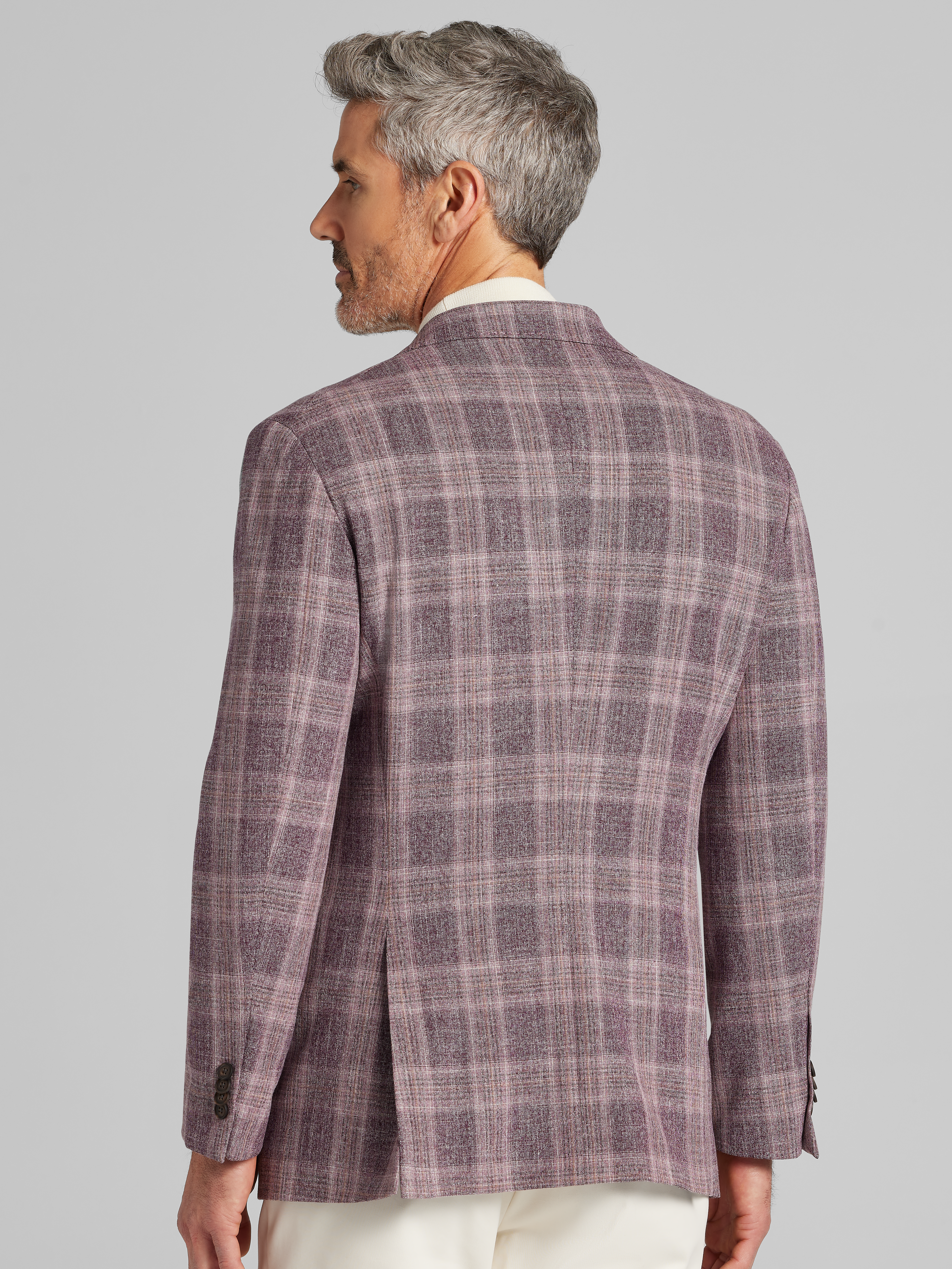 Modern Fit Plaid Sport Coat