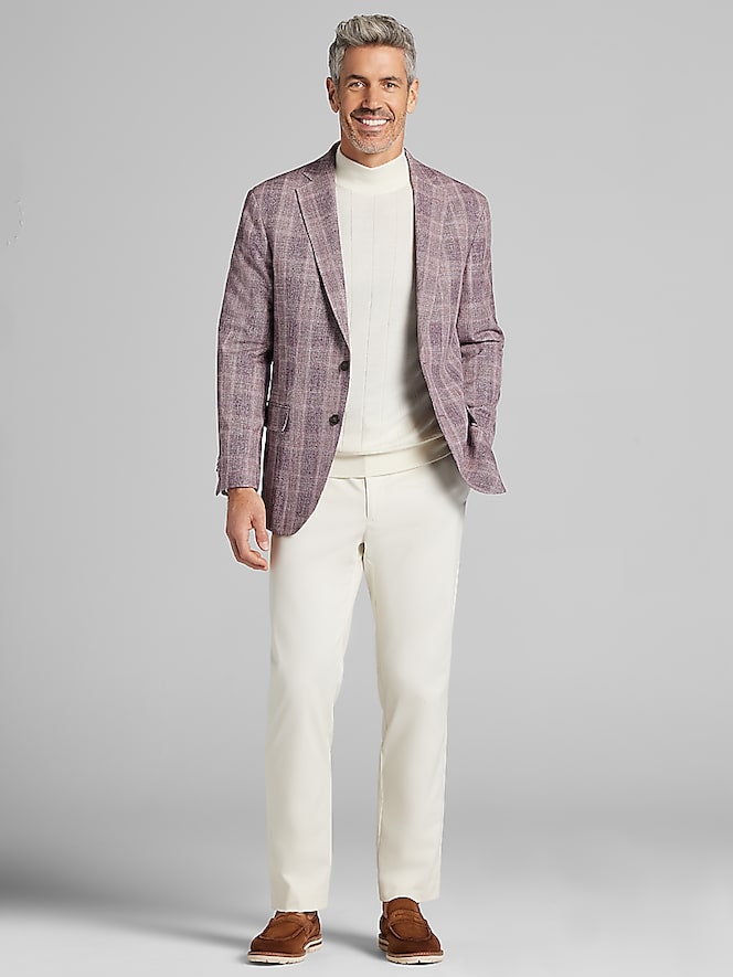 Awearness Kenneth Cole Modern Fit Plaid Sport Coat