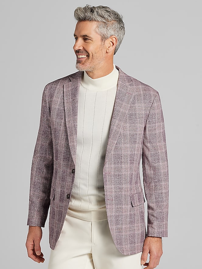 Awearness Kenneth Cole Modern Fit Plaid Sport Coat