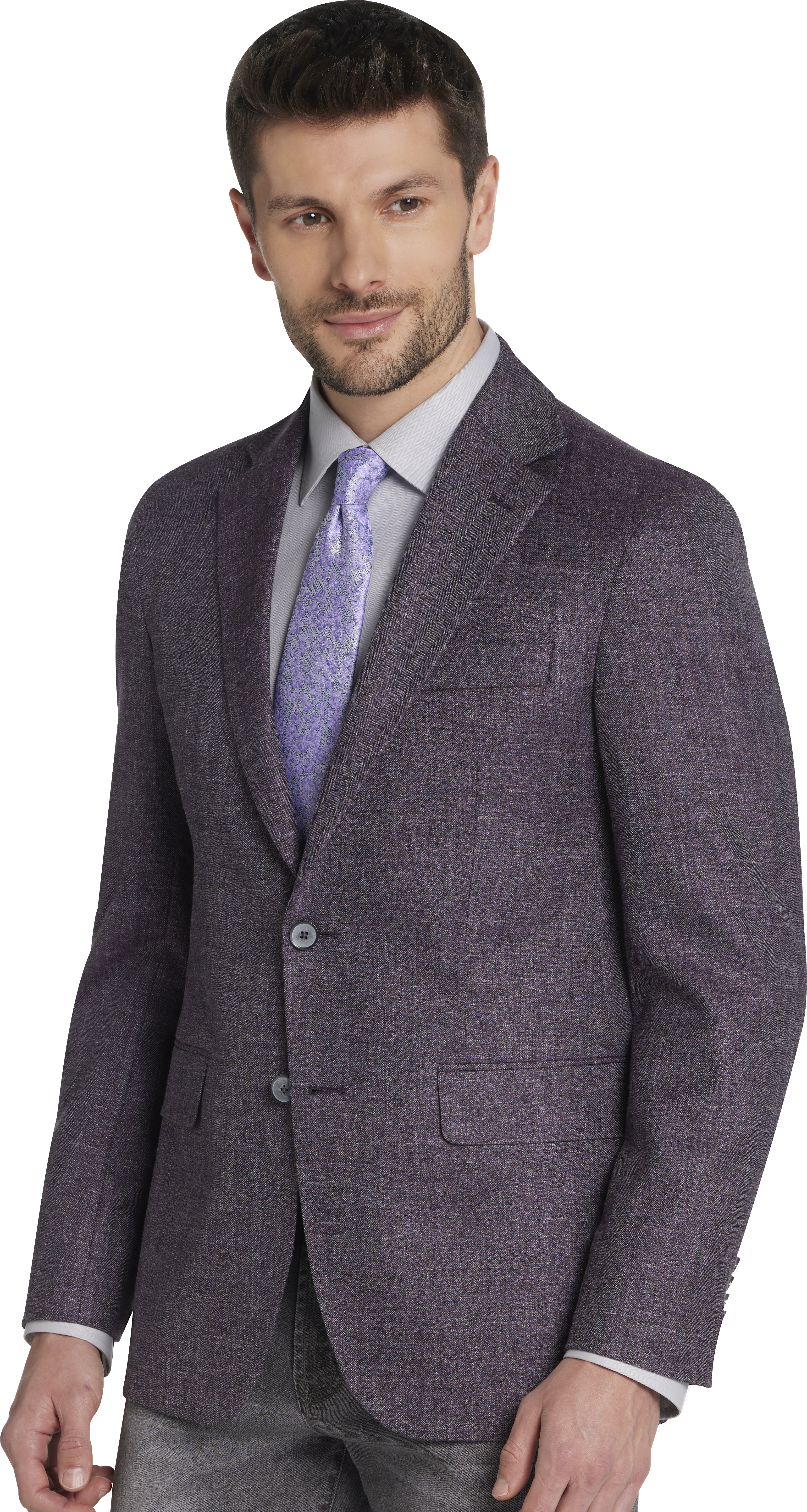 Modern Fit Herringbone Sport Coat