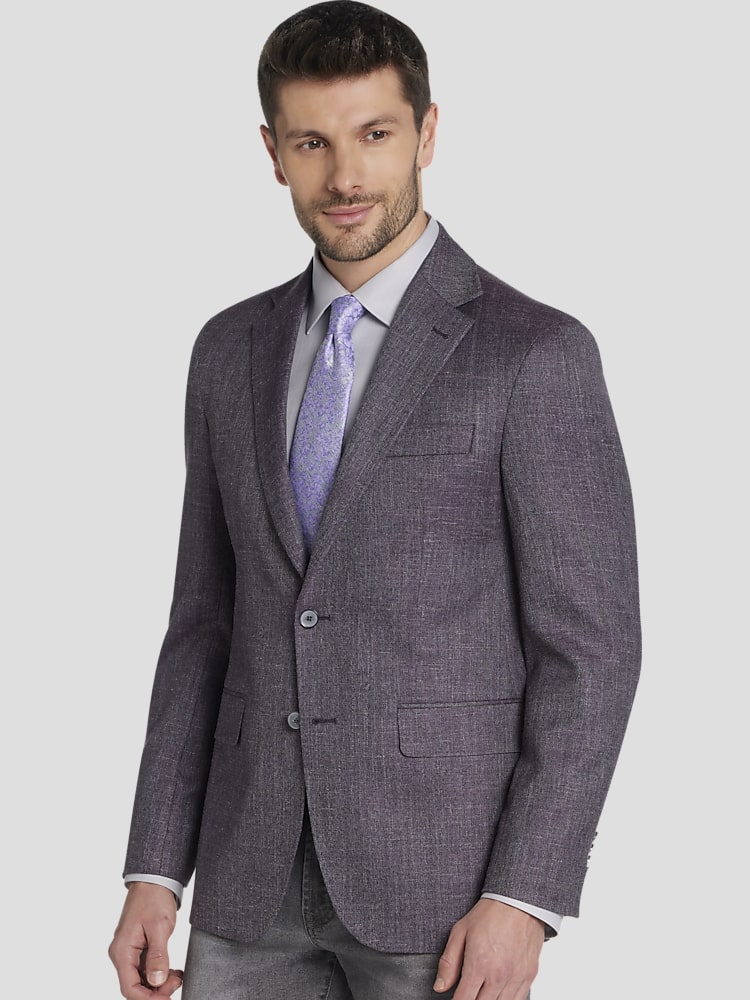 Joseph abboud gray herringbone topcoat sales