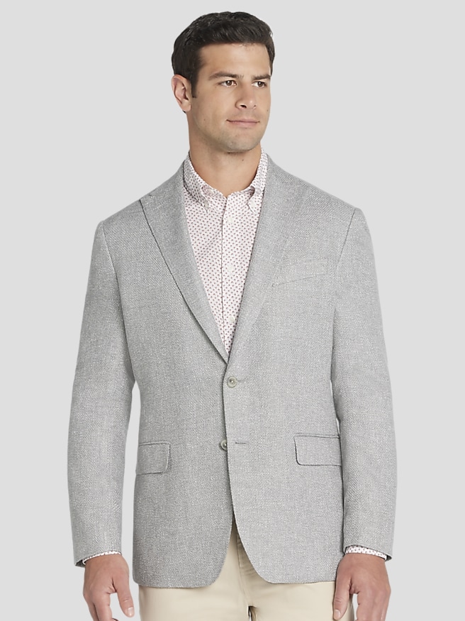 Joseph Abboud Men's Modern Fit Tic Sport Coat , Gray Tic