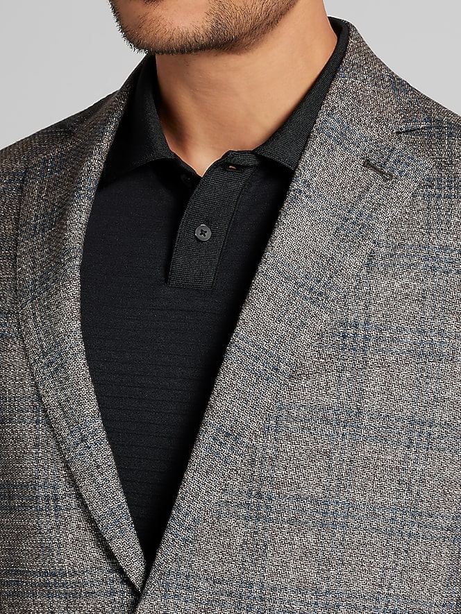 Joseph Abboud Modern Fit Wool Blend Plaid Sport Coat