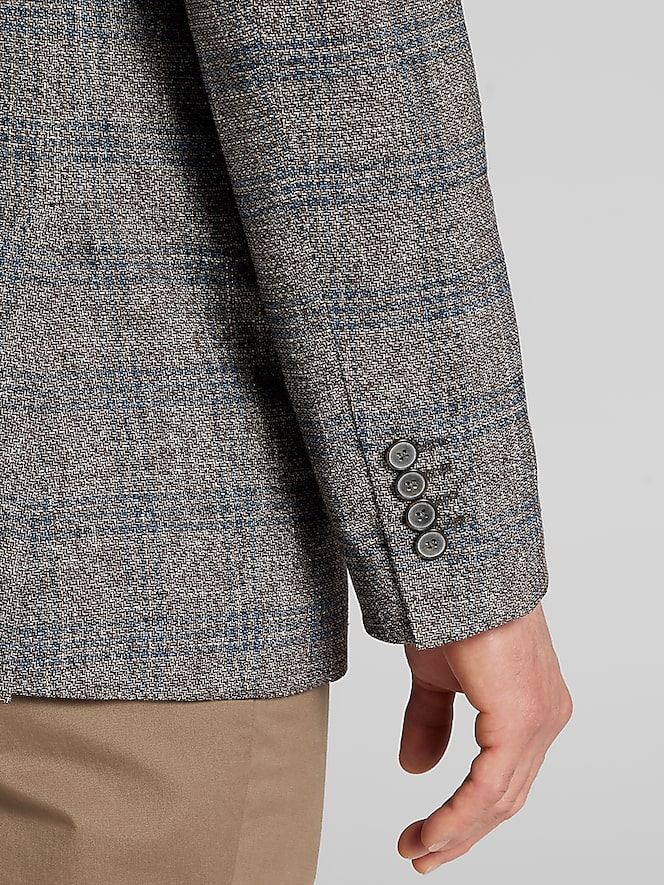 Joseph Abboud Modern Fit Wool Blend Plaid Sport Coat