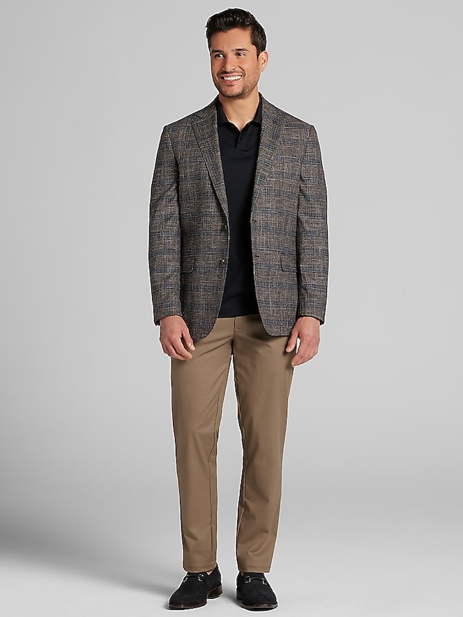 Joseph Abboud Modern Fit Wool Blend Plaid Sport Coat