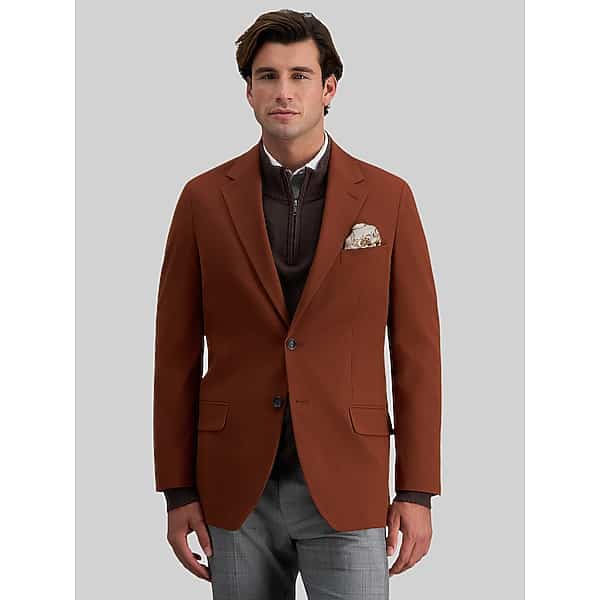 Haggar Men's Tailored Fit Sport Coat Brick -