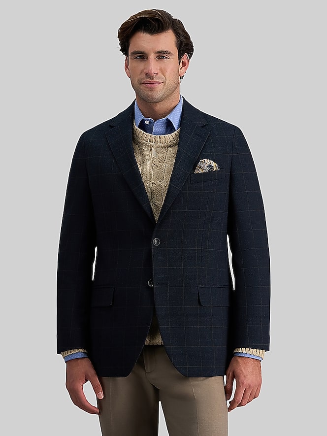 Haggar Tailored Fit Plaid Sport Coat