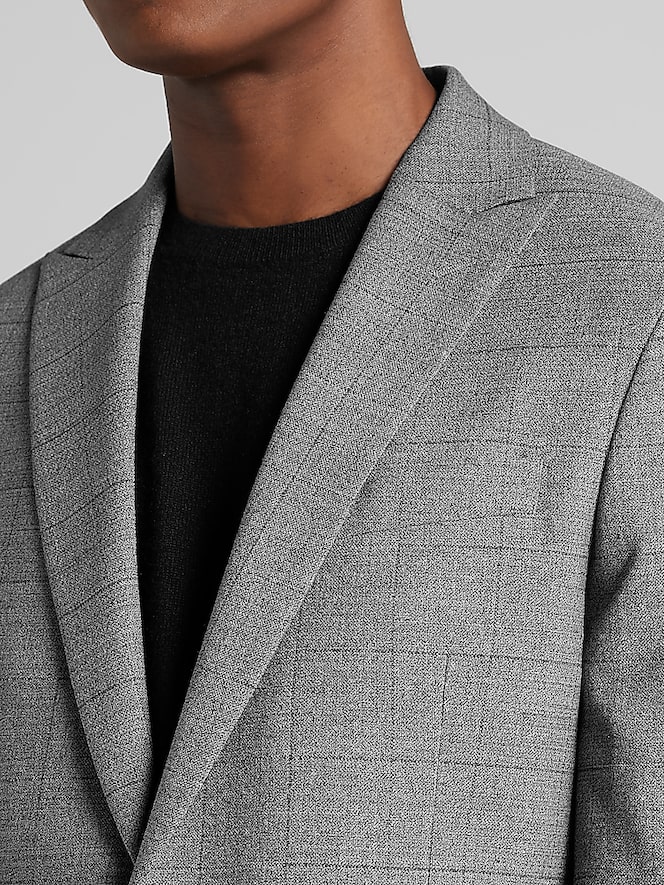 Awearness Kenneth Cole CHILLFLEX Modern Fit Windowpane Plaid Sport Coat