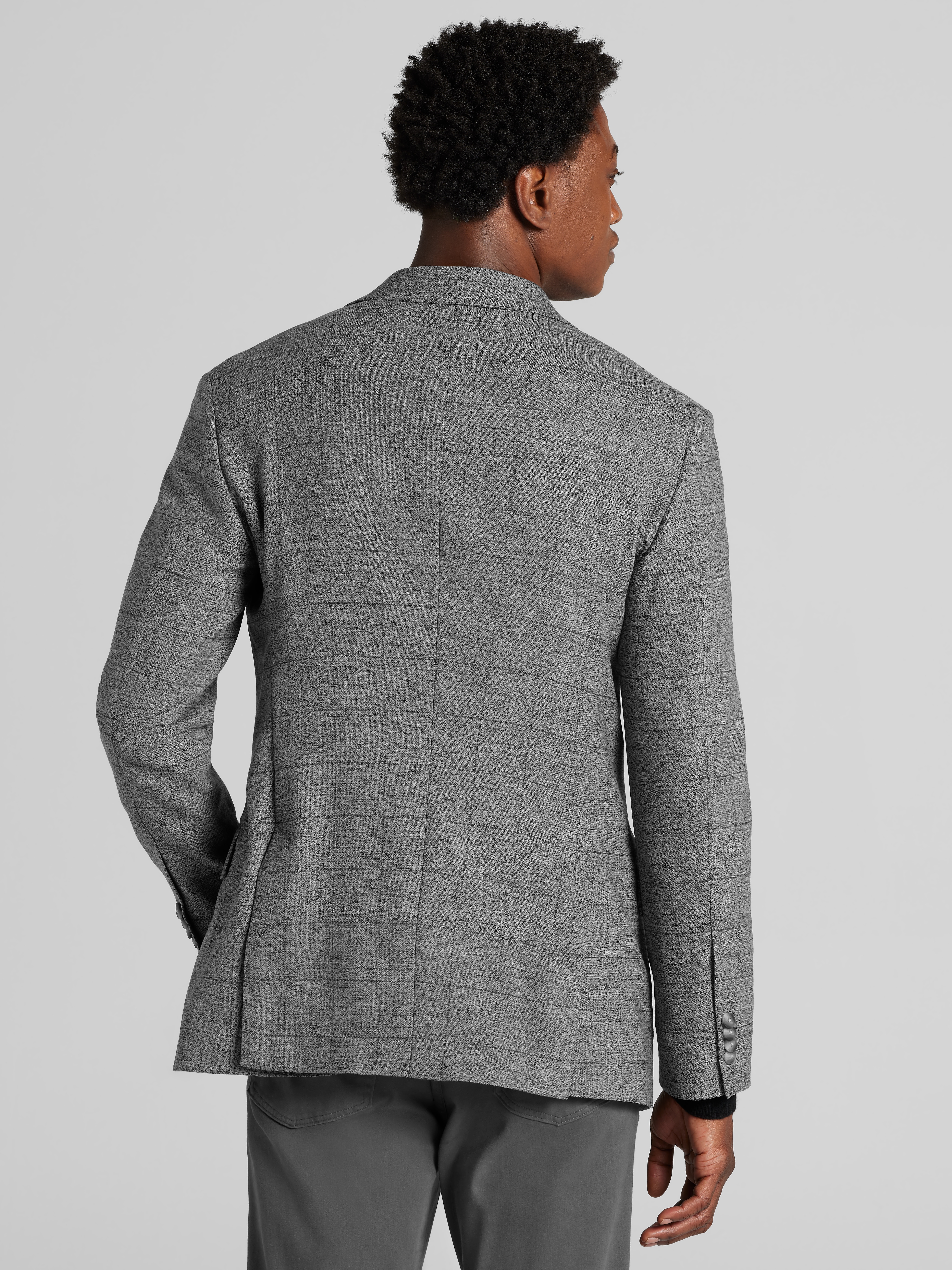 CHILLFLEX Modern Fit Windowpane Plaid Sport Coat