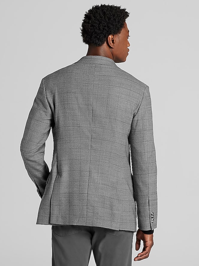 Awearness Kenneth Cole CHILLFLEX Modern Fit Windowpane Plaid Sport Coat
