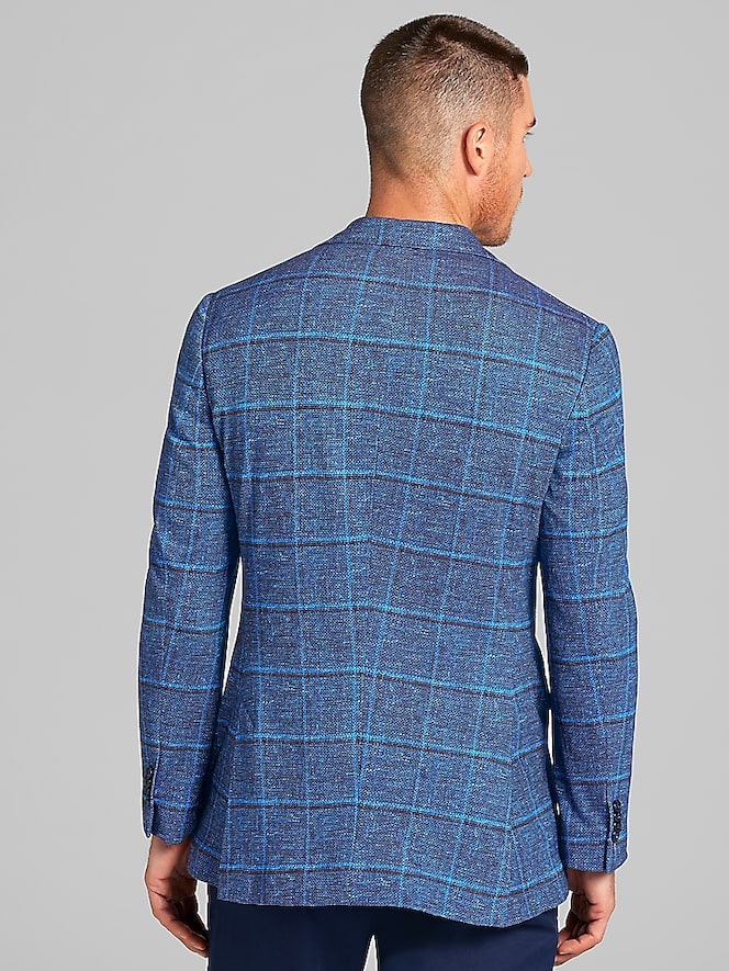 Joseph Abboud Modern Fit Windowpane Knit Sport Coat