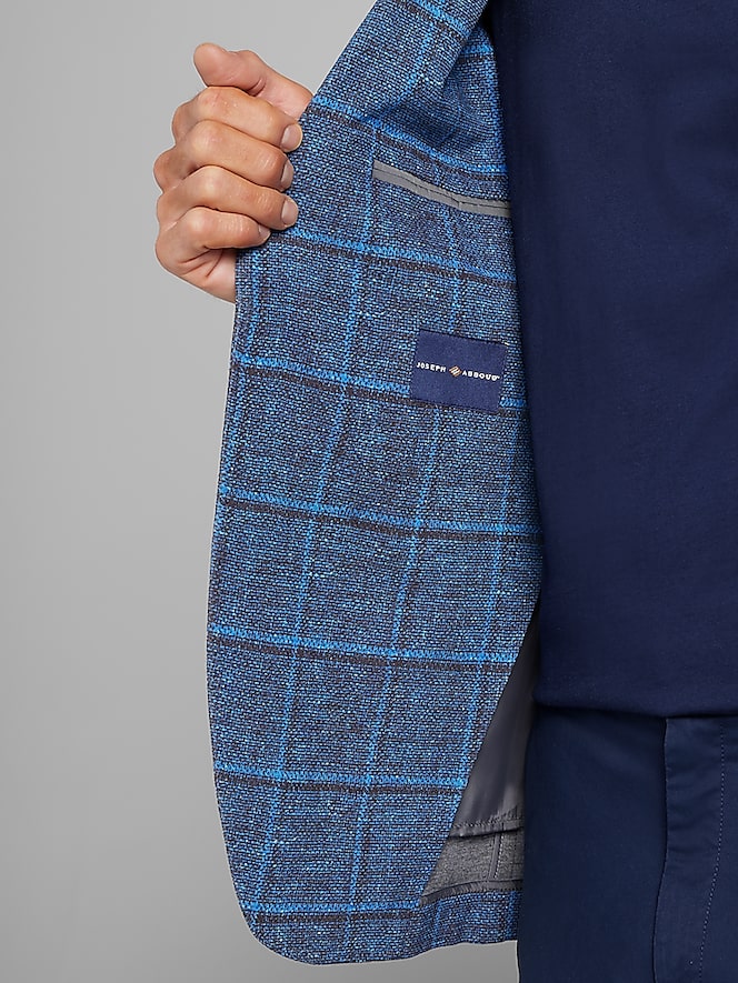 Joseph Abboud Modern Fit Windowpane Knit Sport Coat