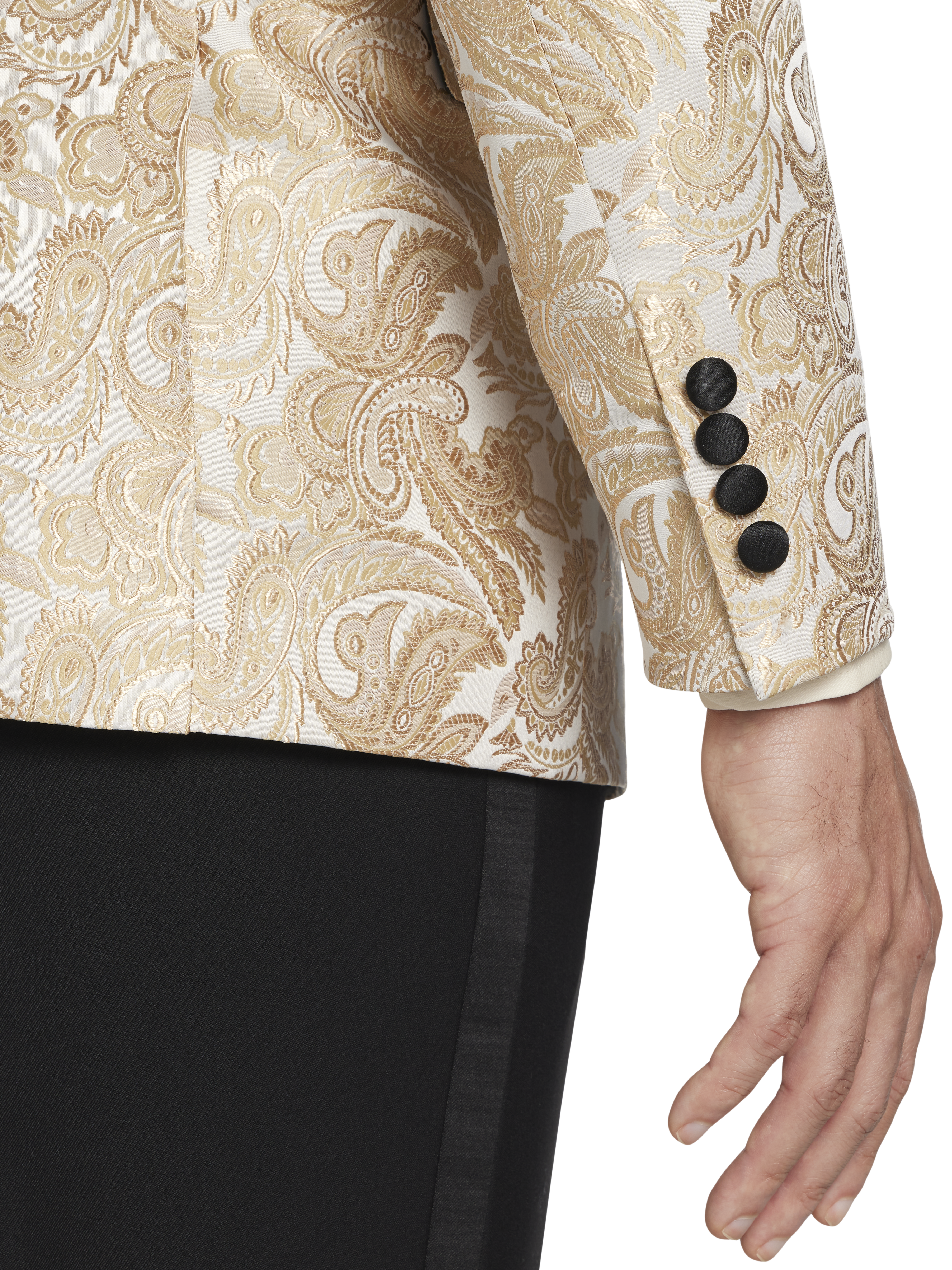 Paisley & Gray Slim Fit Peak Lapel Paisley Dinner Jacket Paisley & Gray Slim Fit Peak Lapel Paisley Dinner Jacket