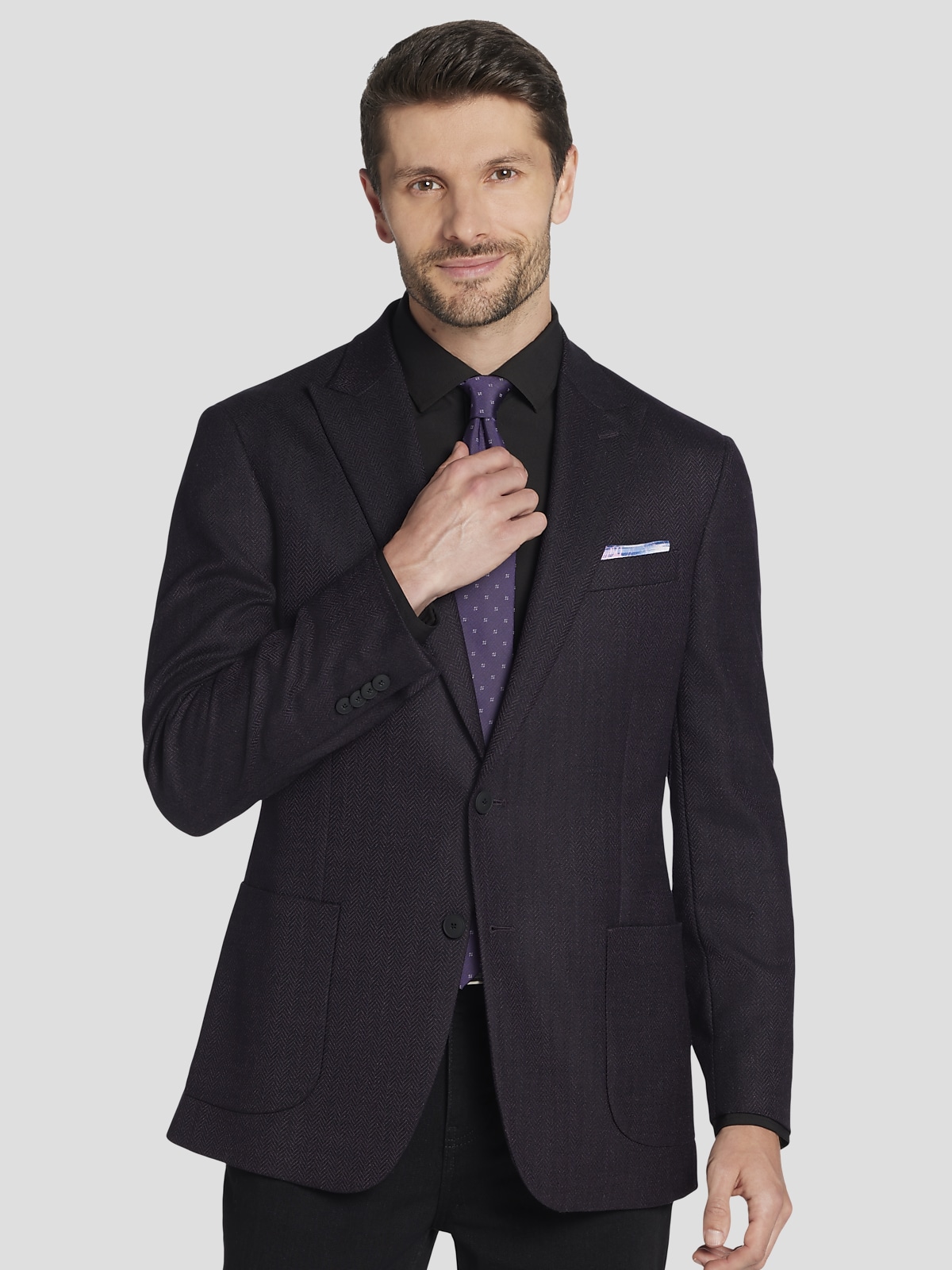 Awearness Kenneth Cole CHILLFLEX Herringbone Modern Fit Sport Coat Sport Coats Men s Wearhouse