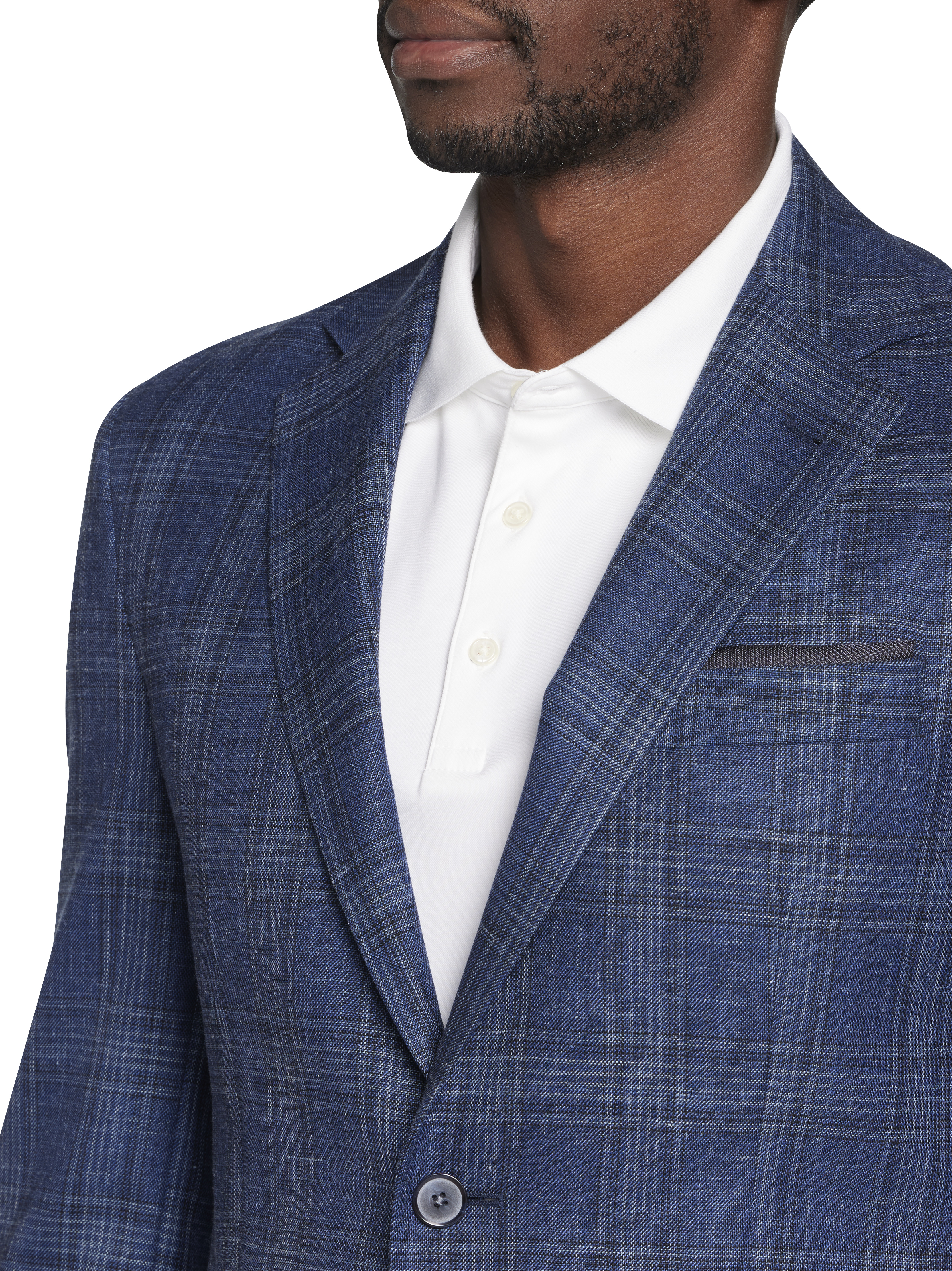 Modern Fit Wool Blend Plaid Sport Coat