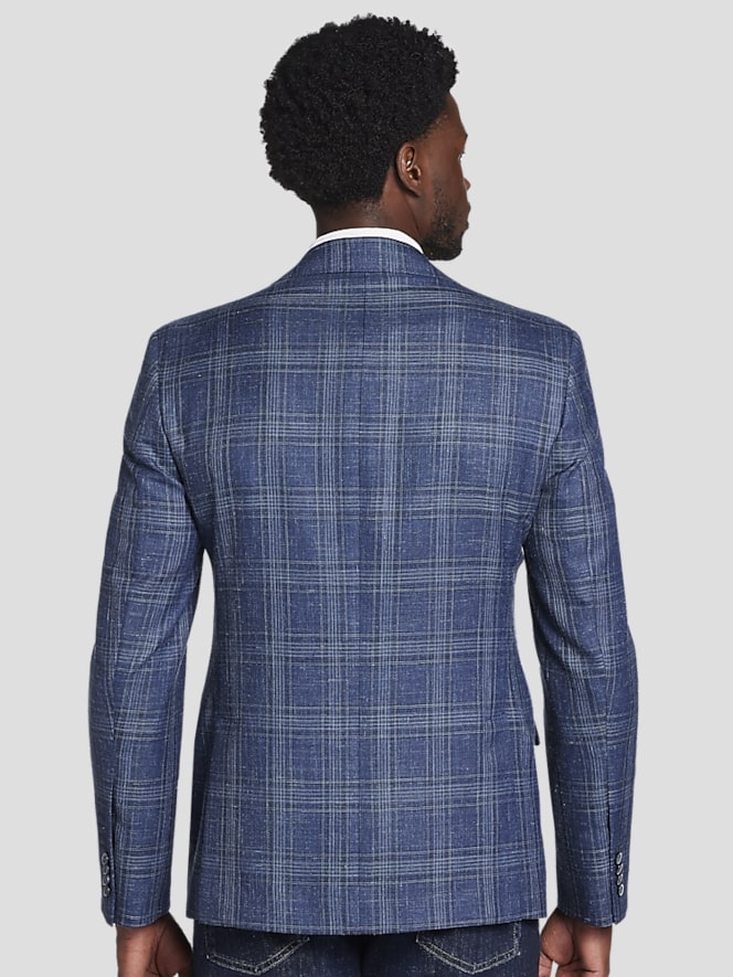 Joseph Abboud Modern Fit Wool Blend Plaid Sport Coat