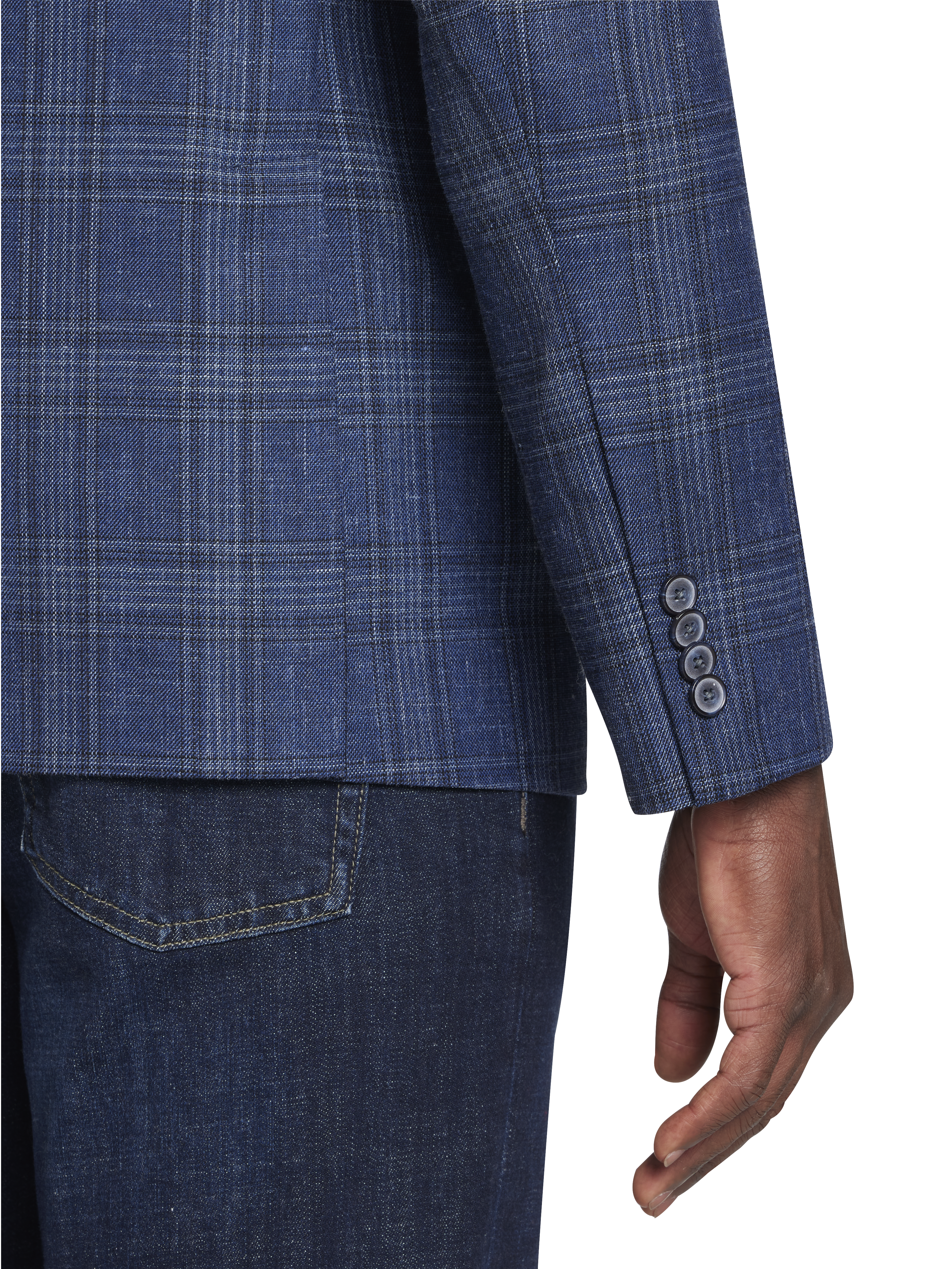 Modern Fit Wool Blend Plaid Sport Coat