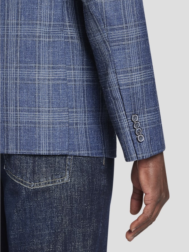 Joseph Abboud Modern Fit Wool Blend Plaid Sport Coat