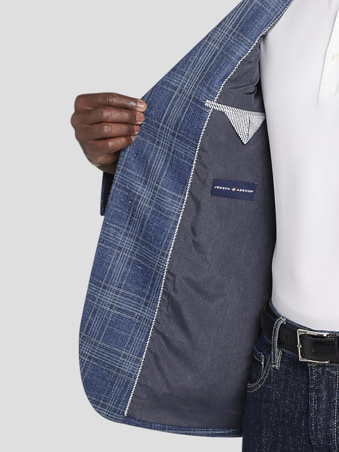 Joseph Abboud Modern Fit Wool Blend Plaid Sport Coat