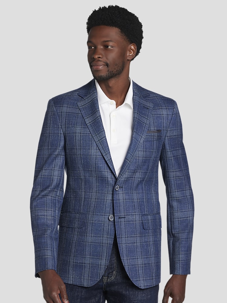 Joseph Abboud Modern Fit Wool Blend Plaid Sport Coat Sport Coats