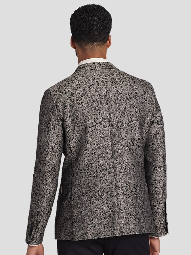 Egara Slim Fit Floral Satin Dinner Jacket