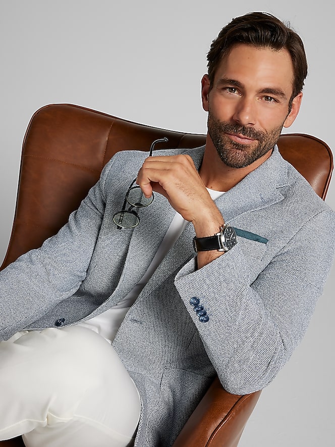 Joseph Abboud Modern Fit Tic Knit Sport Coat