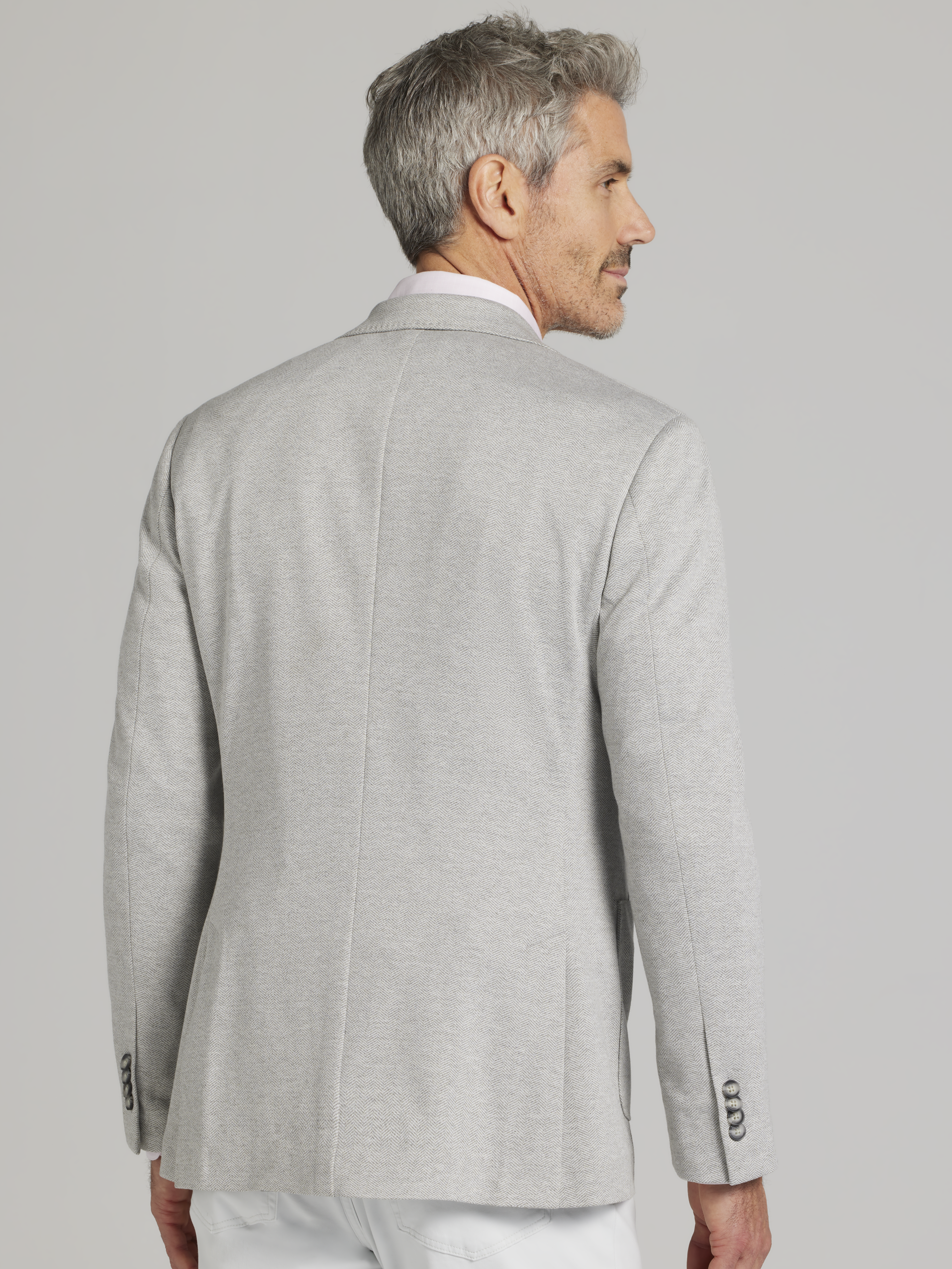 Modern Fit Herringbone Knit Sport Coat