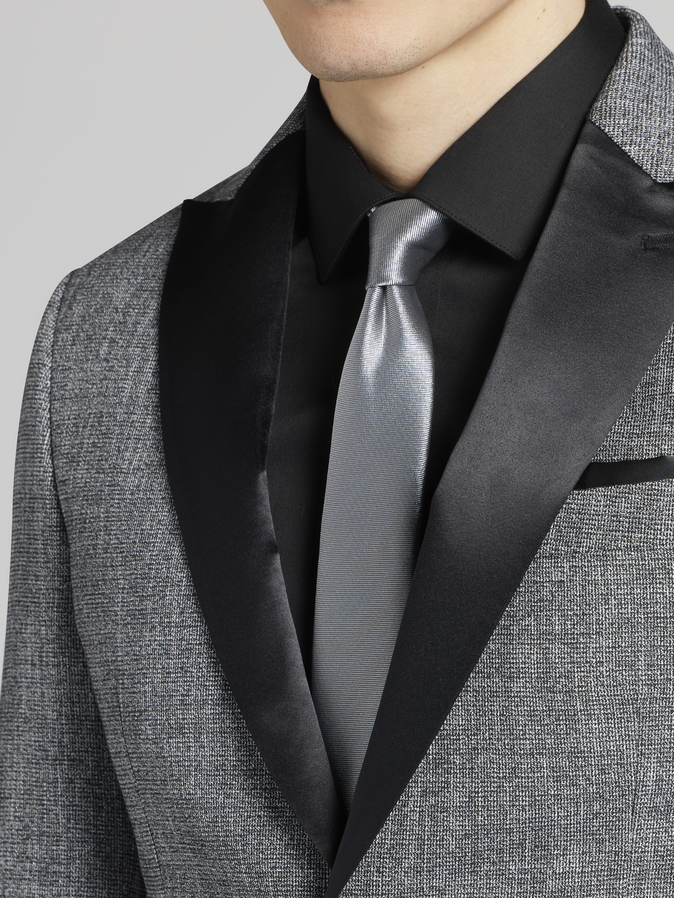 Slim Fit Satin Trim Dinner Jacket