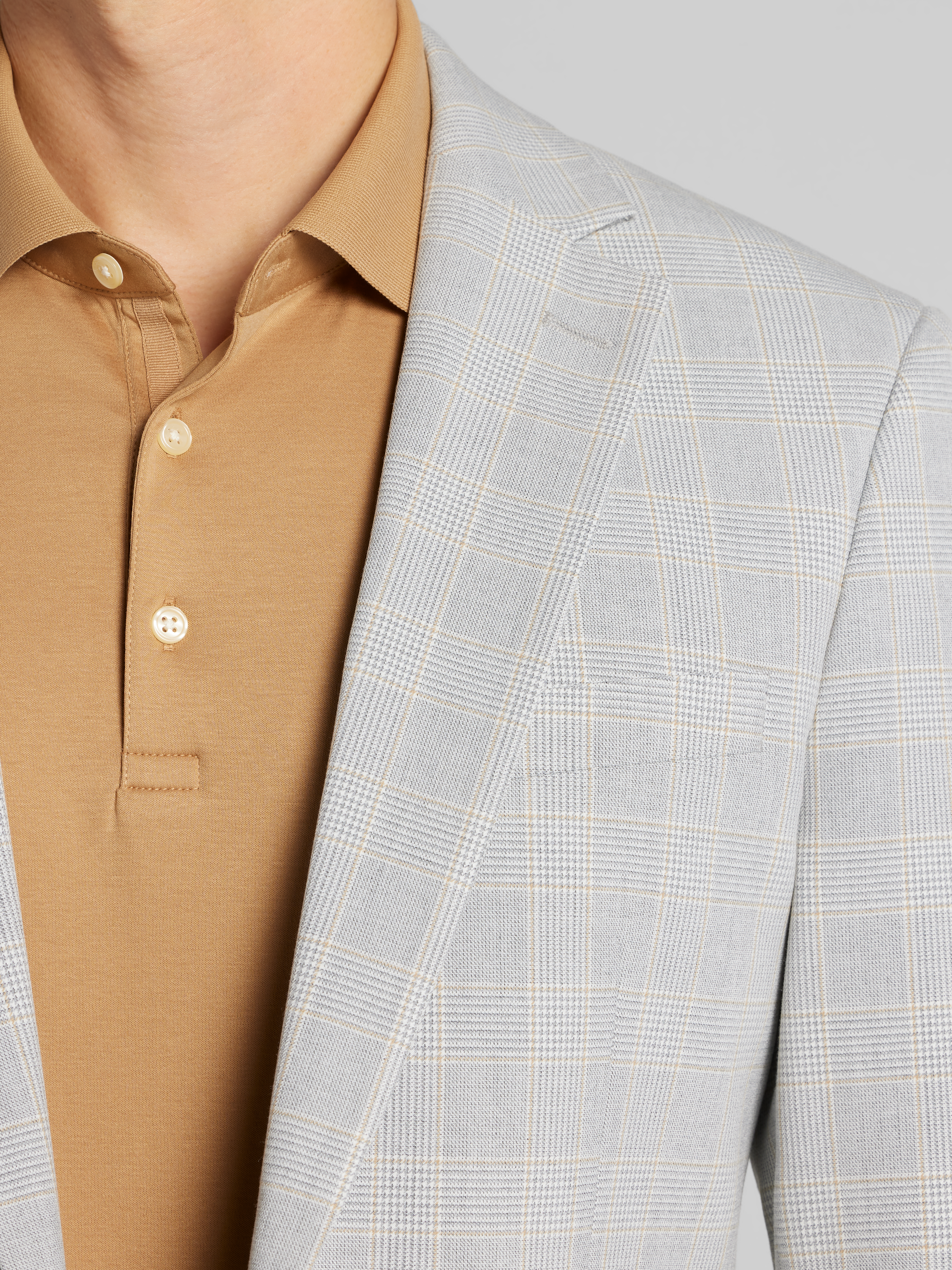 Modern Fit Plaid Sport Coat